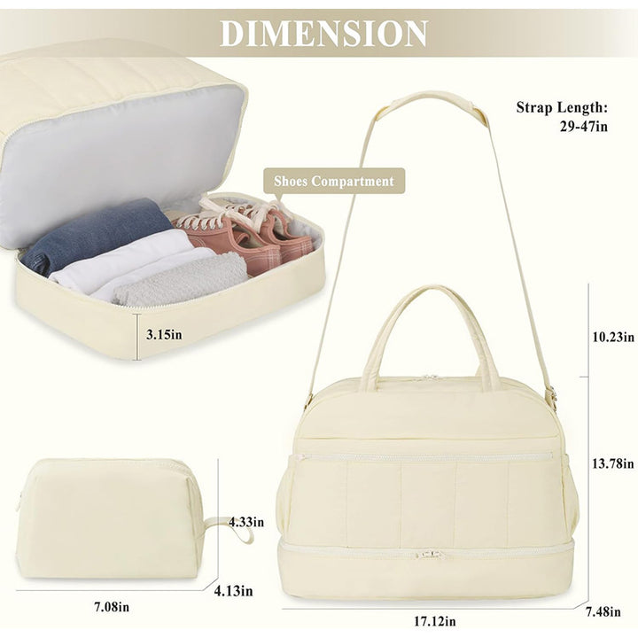 Multifunctional Travel Bag with Removable Cosmetic Bag Stornfield