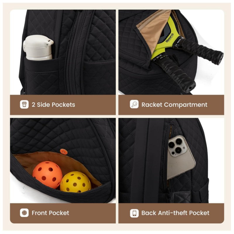 Quilted Tennis Racket Backpack Stornfield