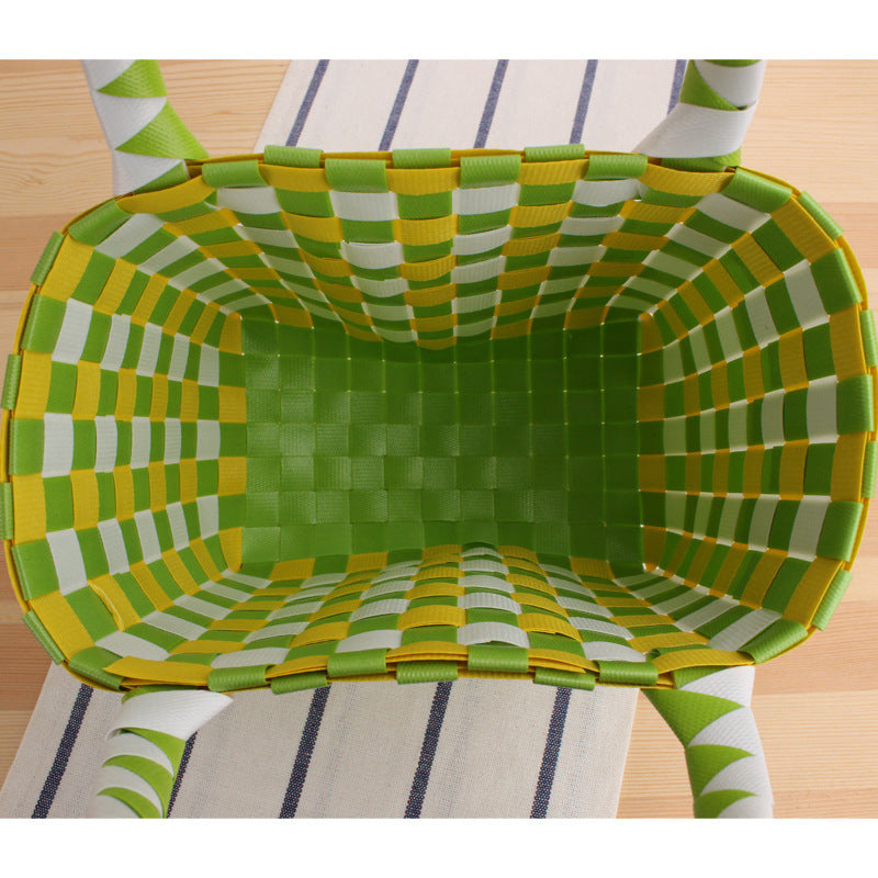 Handcrafted Tote Bag in Modern Check Pattern Stornfield