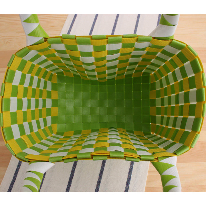Handcrafted Tote Bag in Modern Check Pattern Stornfield