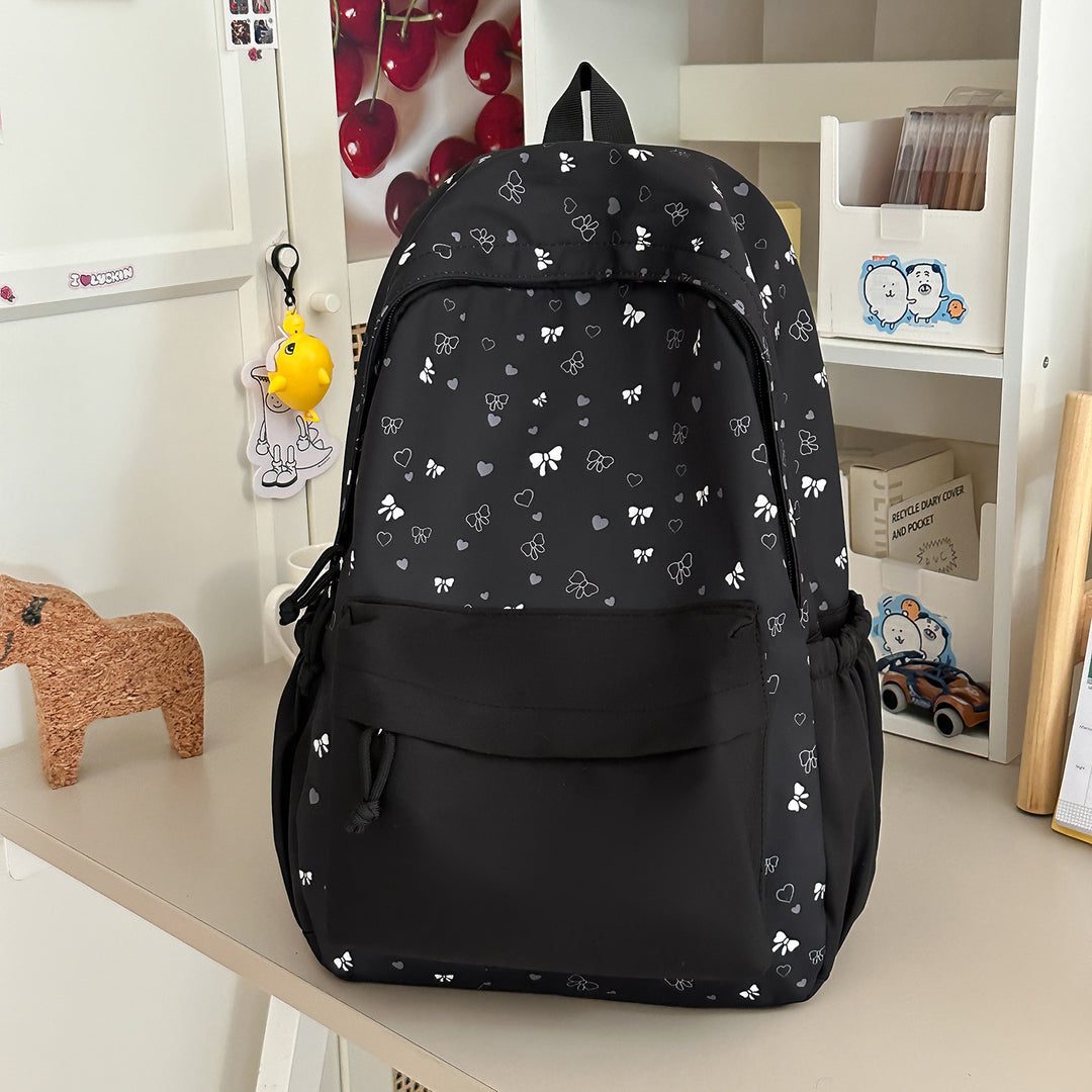 Stylish Heart-Printed Backpack Stornfield