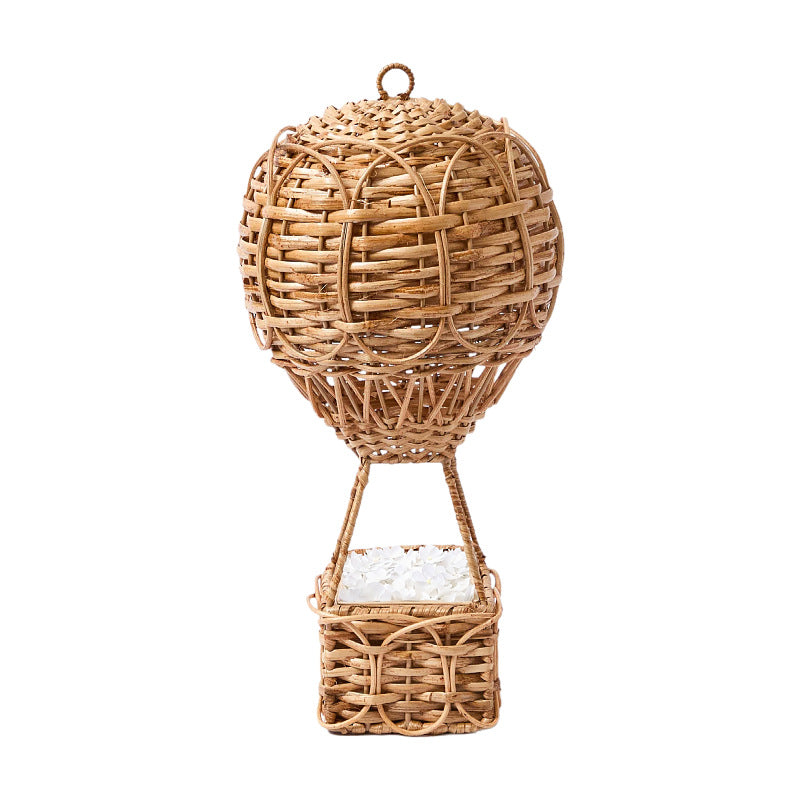 Handwoven storage basket in hot air balloon design Stornfield