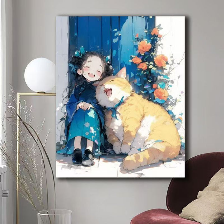 Illustrated Cat-Themed Wall Art Stornfield