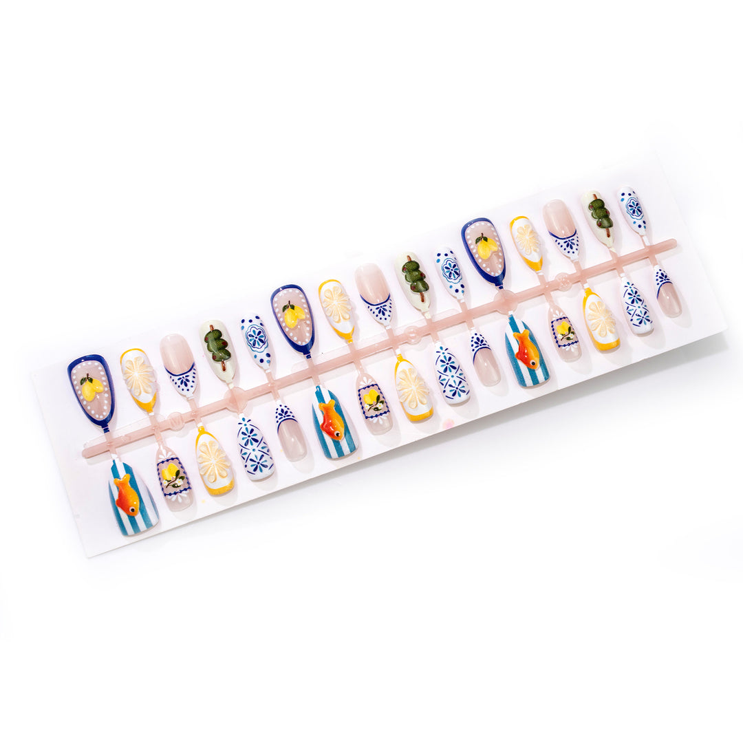 Artistic Themed Press-On Nail Set Stornfield