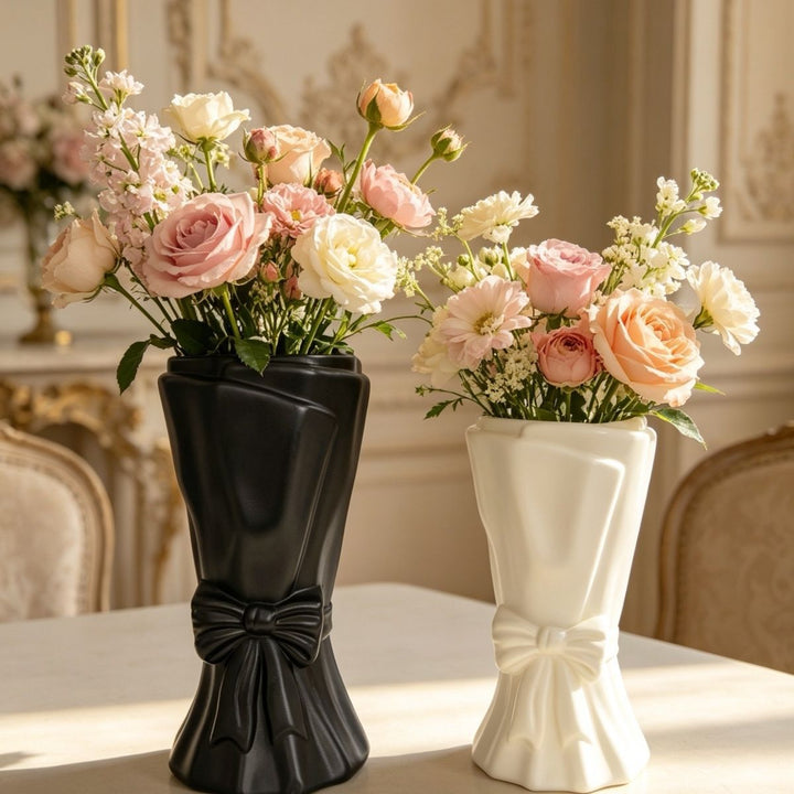 Decorative Elegant Bow-Shaped Flower Vase Stornfeild
