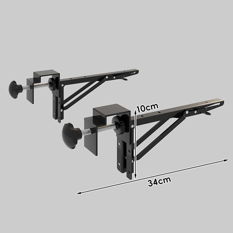 Clamp-On Wooden Desk Bridge Shelf Extension
