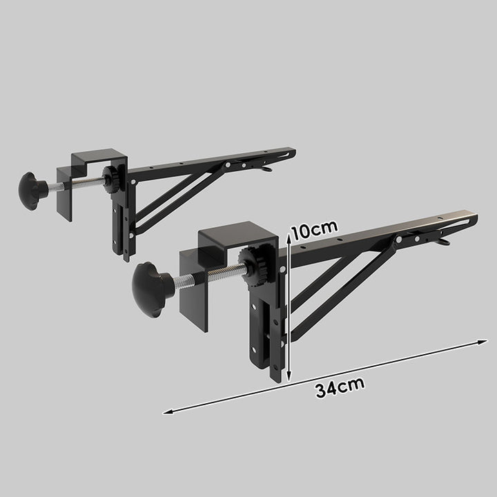 Clamp-On Wooden Desk Bridge Shelf Extension