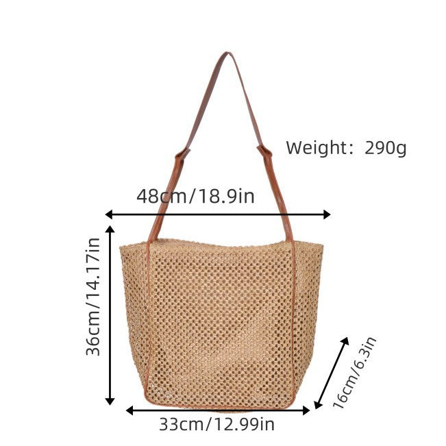 Natural raffia shoulder bag Stornfield