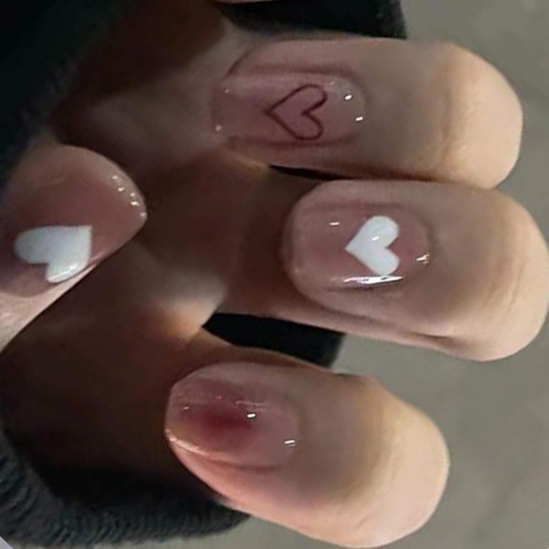 Heart-Embellished Press-On Nail Set Stornfield
