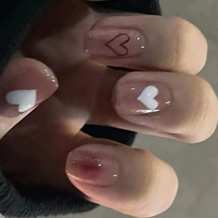 Heart-Embellished Press-On Nail Set Stornfield