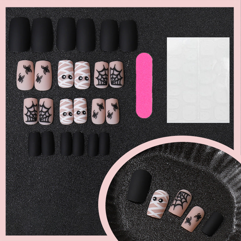 Halloween Themed Press-On Nail Art Set Stornfield