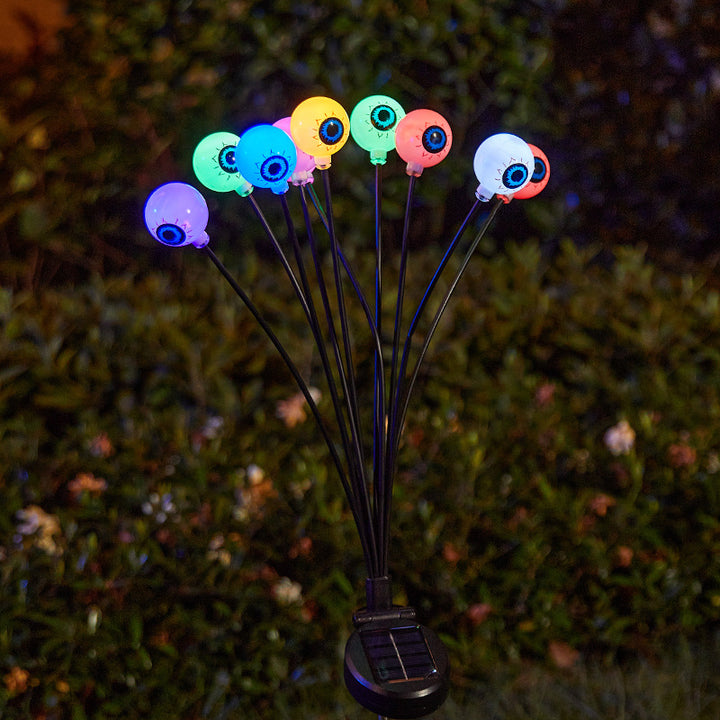 Creepy garden lights with eye motif Stornfield