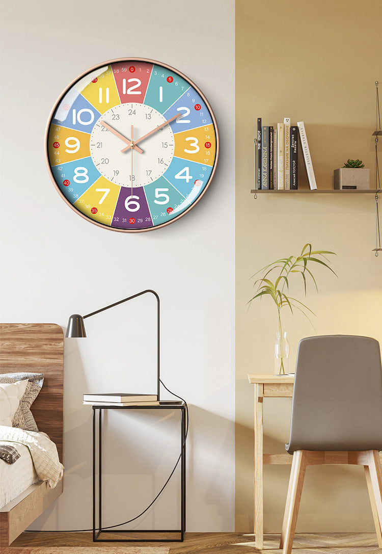 Color time Silent Kids' Clock – Silent Wall Clock with Educational Design | Stornfield