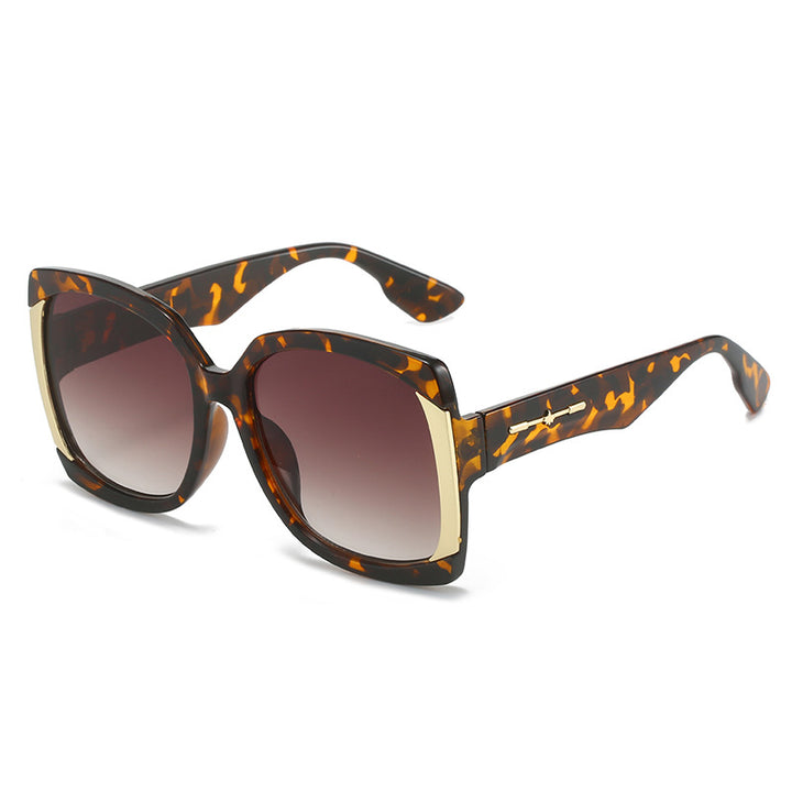 Oversized Tortoiseshell Sunglasses with Gold Accents Stornfield