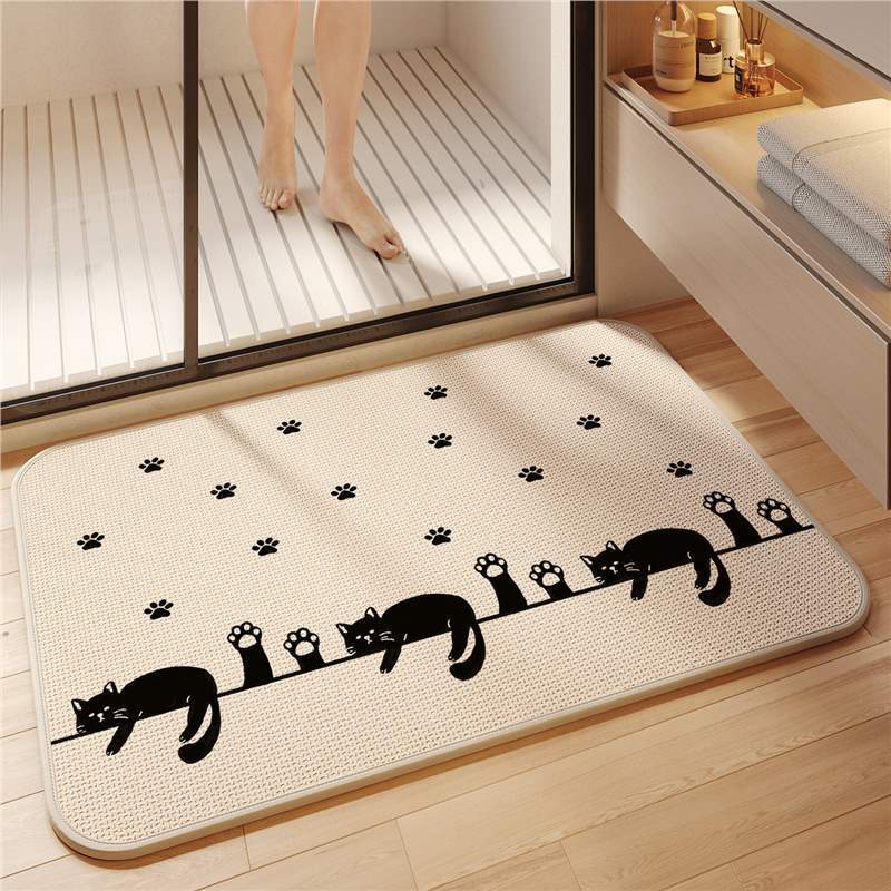 Non-Slip Cat-Themed Bath Mat