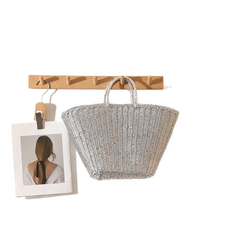 Elegant Woven Basket Bag with Sturdy Handles Stornfield