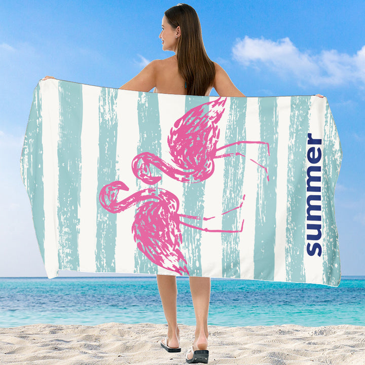 Beach towel with vibrant gradient color and stylish striped design Stornfield