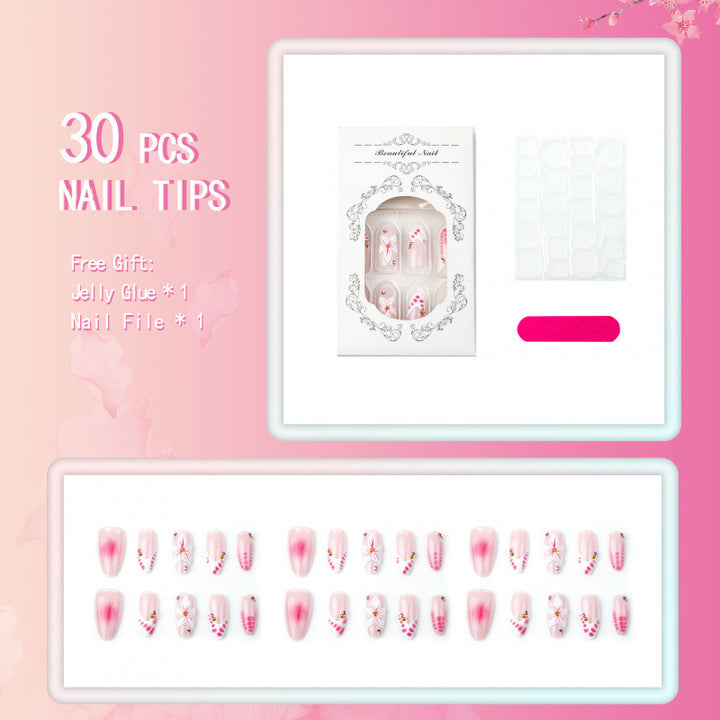 Floral Design Press-On Nail Set