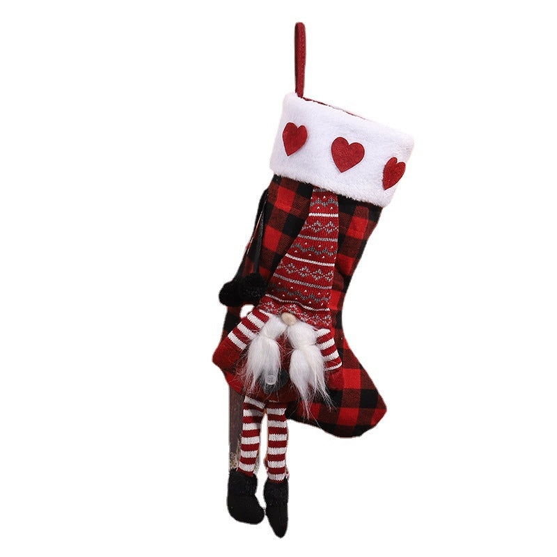 Cute Christmas stocking with gnome motif Stornfield