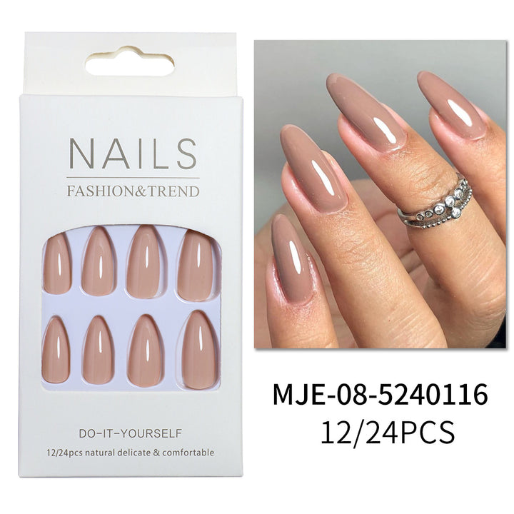 Premium DIY Long Almond-Shaped Press-On Nails Stornfield