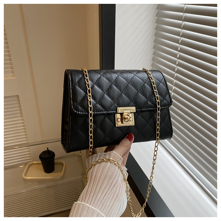 Quilted Chain-Detail Evening Handbag