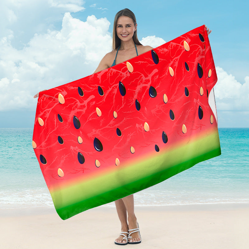 Beach towel with exotic palm pattern and soft microfiber quality Stornfield