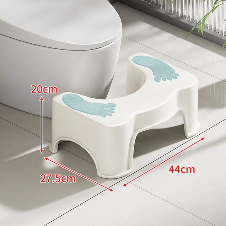 Ergonomic Bathroom Squatty Stool with Non-Slip Foot Pads