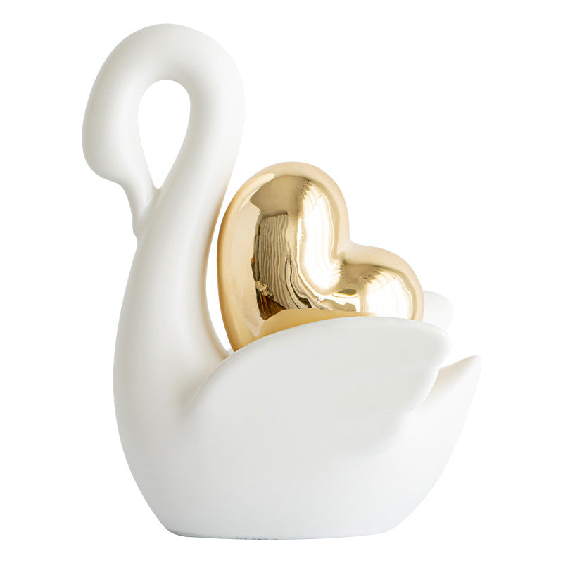 Elegant and romantic swans decorative figure Stornfield