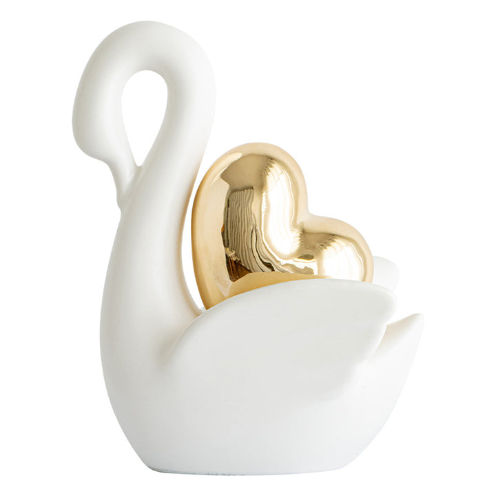 Elegant and romantic swans decorative figure Stornfield