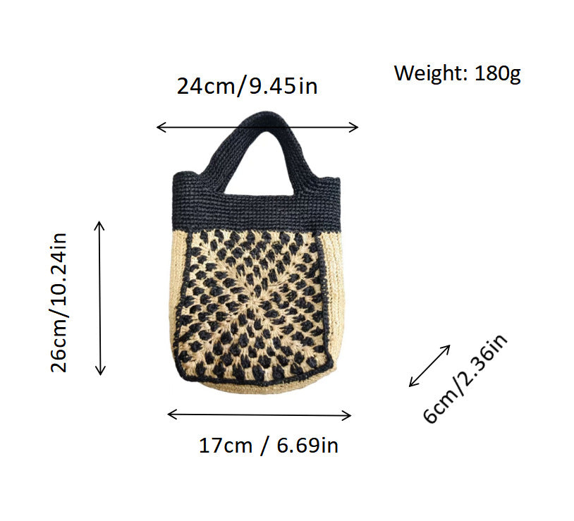 Handmade basket bag with traditional weaving pattern Stornfield