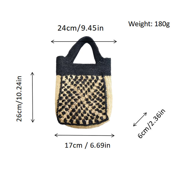 Handmade basket bag with traditional weaving pattern Stornfield