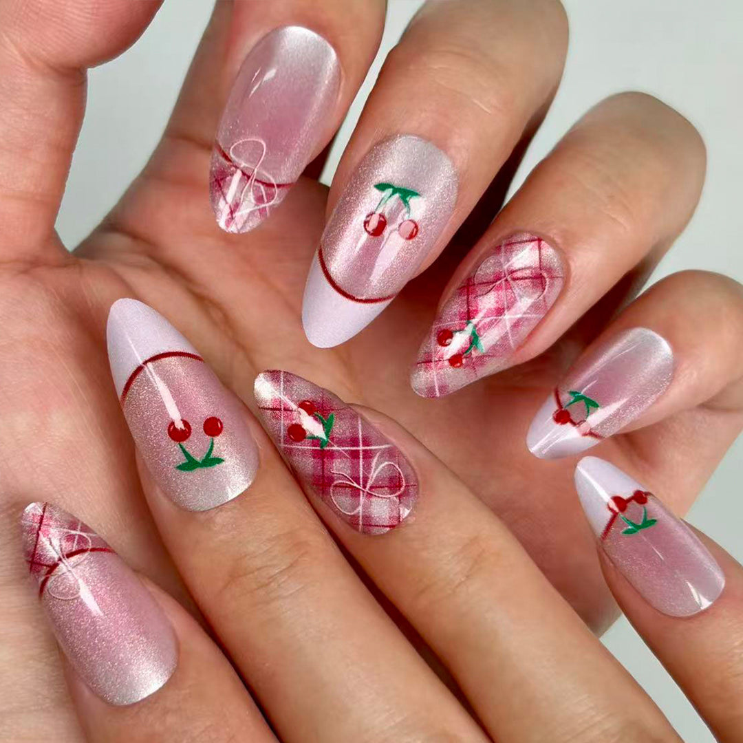 Cherry Blossom Inspired Press-On Nail Set Stornfield