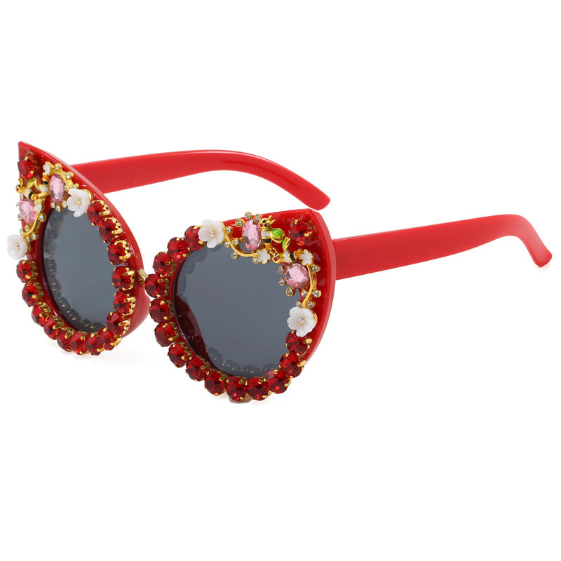 Women's Heart-shaped Sunglasses with Sparkling Accents Stornfield