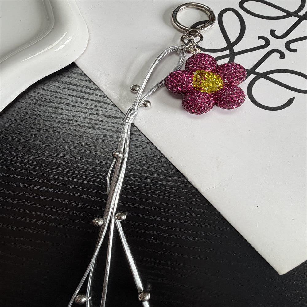 Rhinestone Flower Charm Keychain Stornfield
