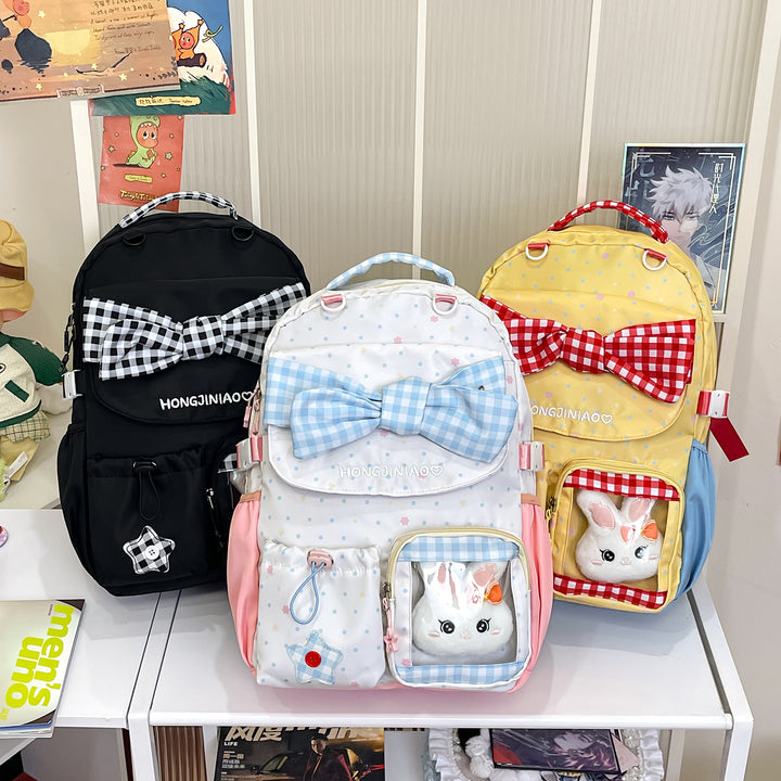 Playful Bow-Embellished Backpack Stornfield