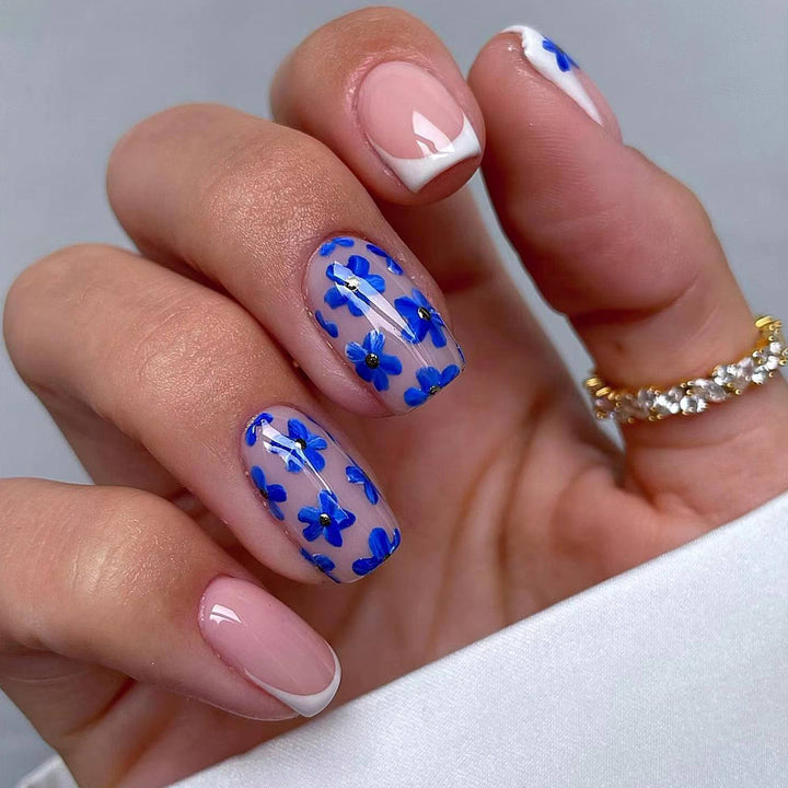 Exquisite nail design with floral accents Stornfield