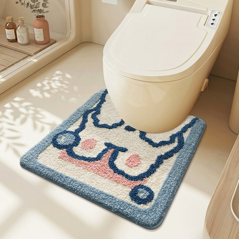Playful Astronaut-Themed Bath Mat