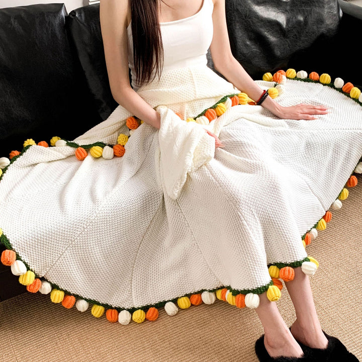 Cozy flower knit scarf Stornfield