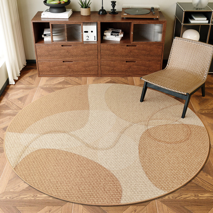 Textured Round Area Rug