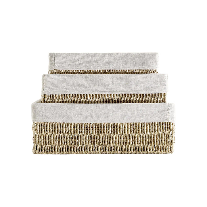 Natural storage basket with removable lining Stornfield