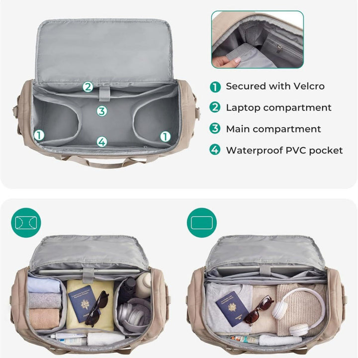 Versatile Multi-Compartment Travel Duffle Bag Stornfield