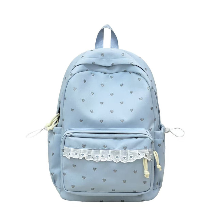 Backpack with Fine Heart Motif and Delicate Lace Appliqué Stornfield