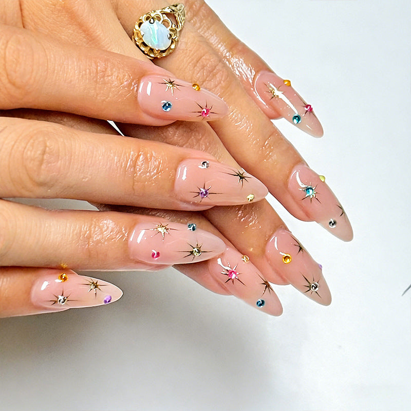 Nail art set with sparkling star and crystal decorations Stornfield
