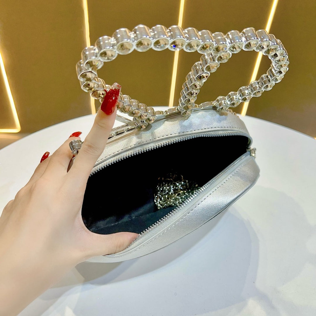 Butterfly-Shaped Rhinestone Evening Clutch