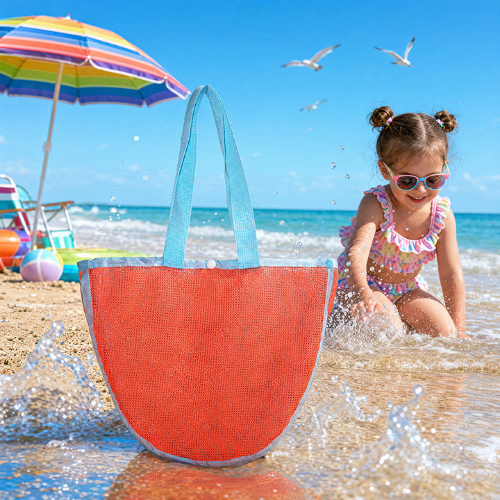 Practical Beach Bag in Net Design Stornfield