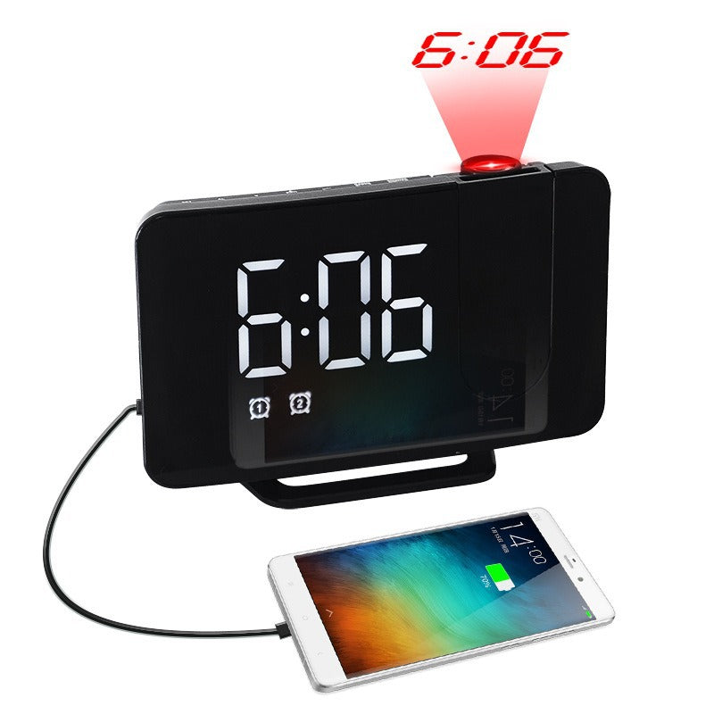 Projection clock with USB charging function and digital LED display Stornfield
