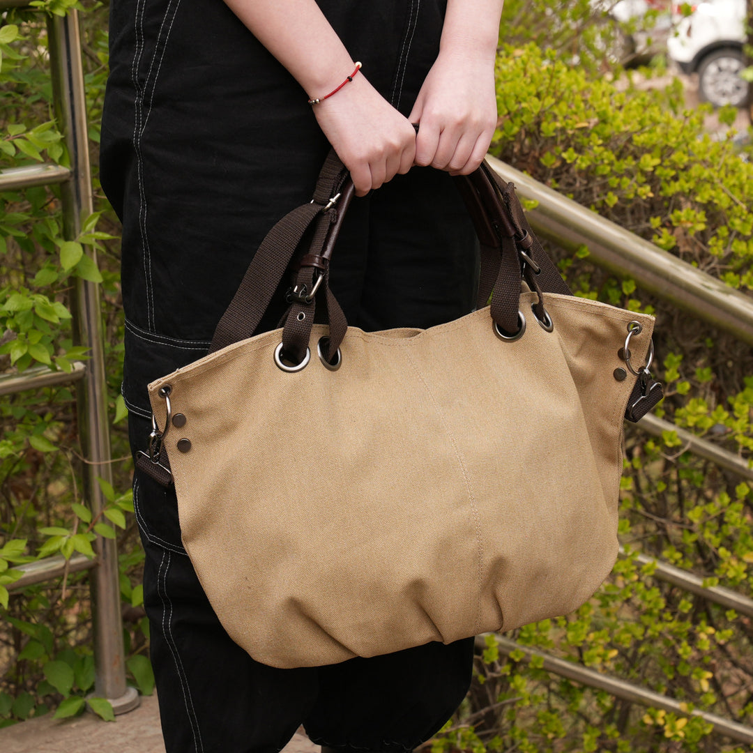 Stylish Multi-Pocket Canvas Handbag Stornfield