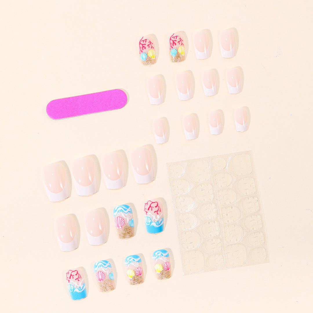 Ocean-Themed 3D Nail Art Extensions Stornfield