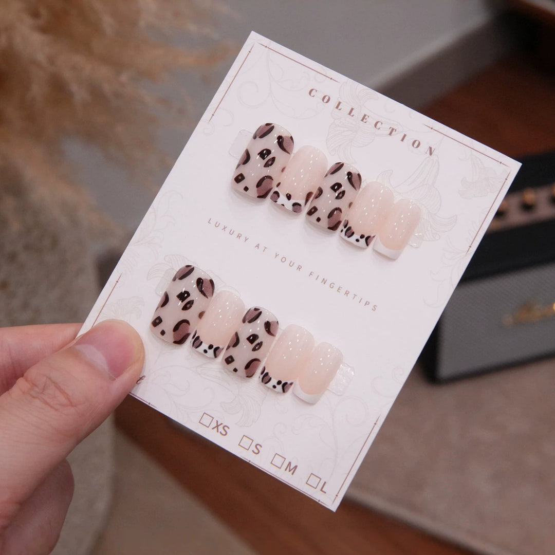 Luxury Leopard Print Press-On Nail Tips
