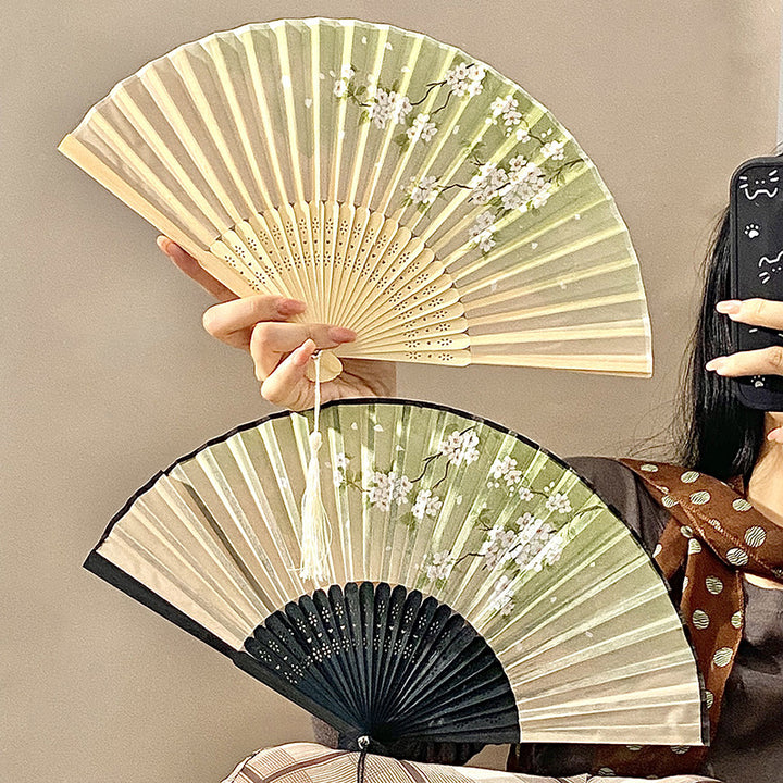 Hand fan with elegant floral pattern Stornfield